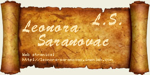 Leonora Saranovac vizit kartica